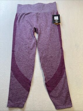 Avia Purple Seamless WOMENS SIZE XL 16-18 Leggings with Dark Purple Accents
